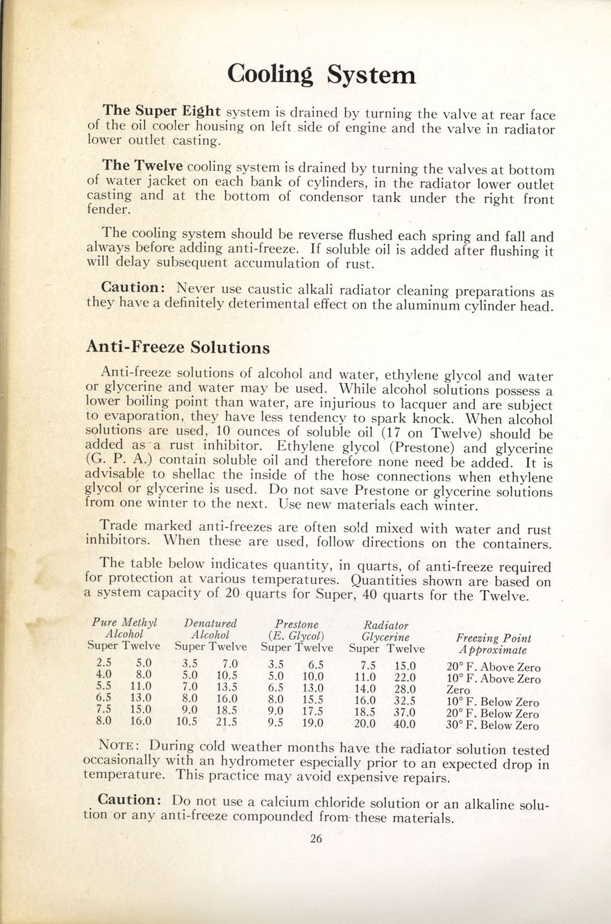1938 Packard Super 8 and 12 Owners Manual Page 28